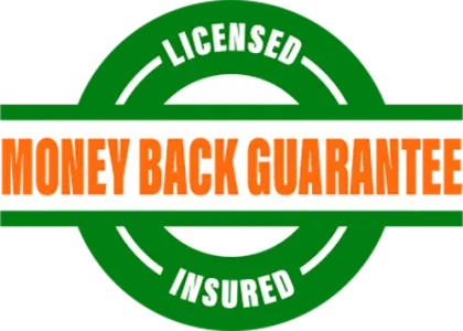 Money Back Guarantee Badge, Licensed and Insured