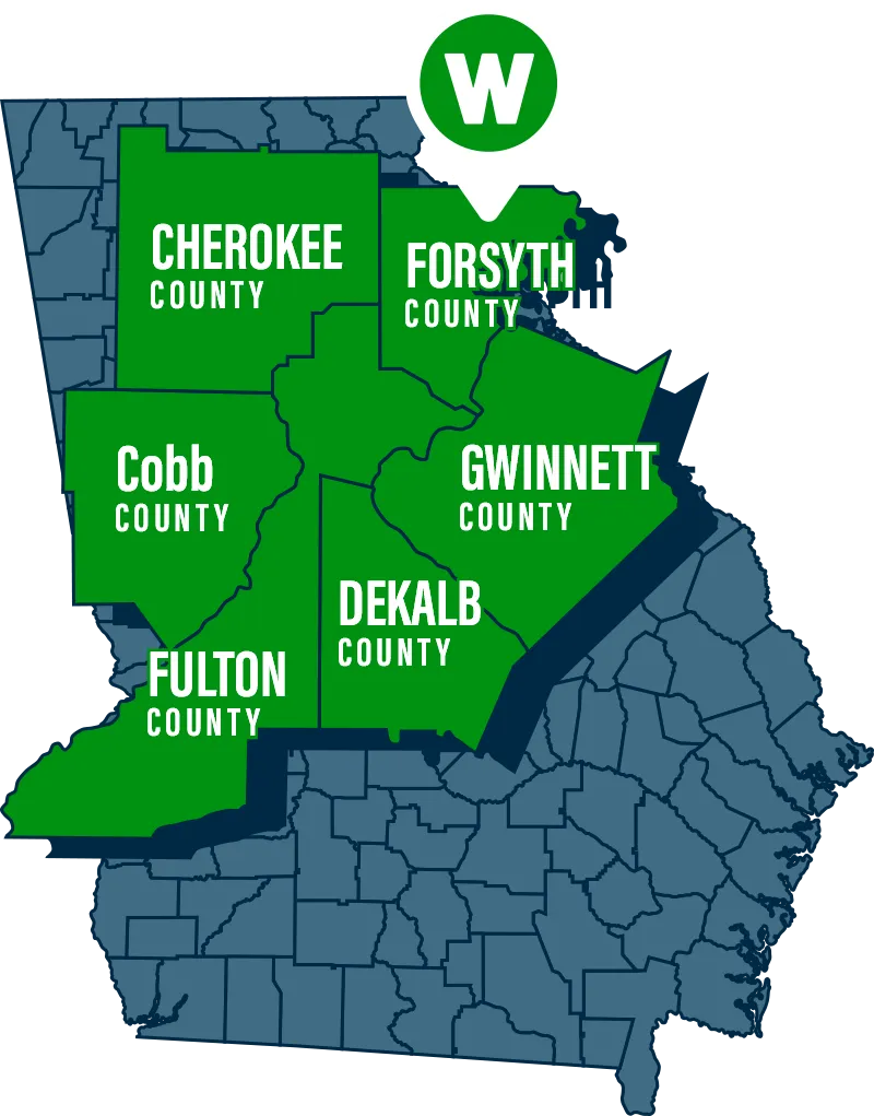 WinLAWN Service Area Map Georgia